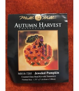 Jeweled Pumpkin Beaded Ornament Kit